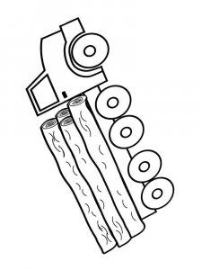 Log Truck coloring page 2 - Free printable