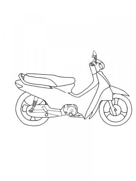 Moped Coloring Pages