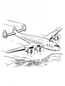 Airplane coloring page 1 - Free printable