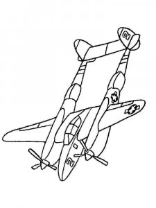 Airplane coloring page 10 - Free printable