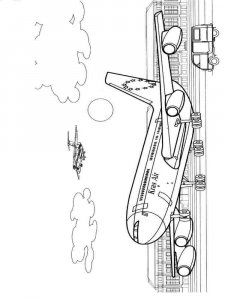 Airplane coloring page 3 - Free printable