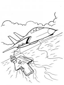 Airplane coloring page 7 - Free printable