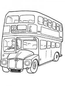 Bus coloring page 13 - Free printable