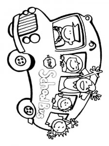 Bus coloring page 15 - Free printable