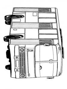 Bus coloring page 19 - Free printable