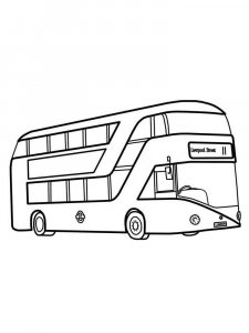 Bus coloring page 23 - Free printable