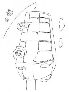 Bus coloring page 6 - Free printable