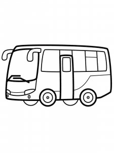 Bus coloring page 33 - Free printable