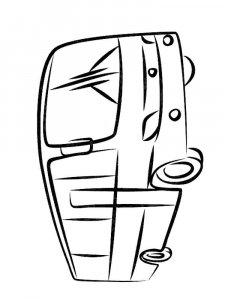 Bus coloring page 34 - Free printable