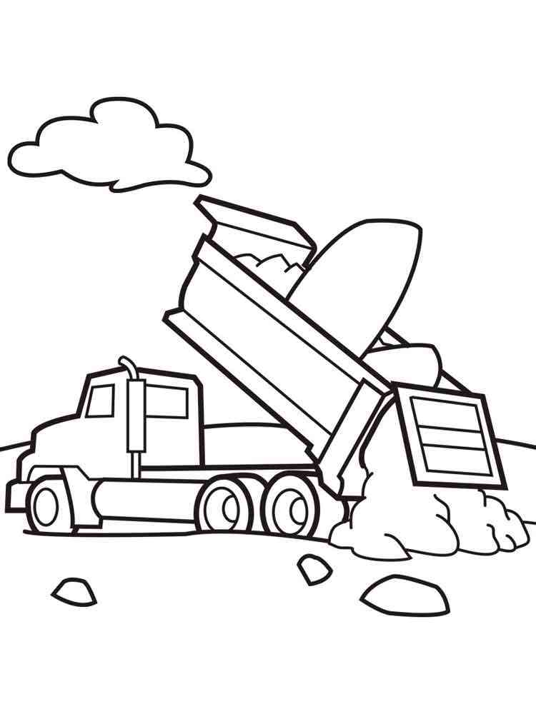 Dump Truck coloring pages. Free Printable Dump Truck ...
