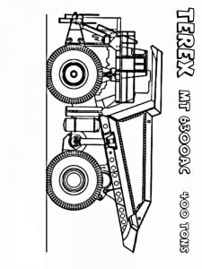 Dump Truck coloring page 1 - Free printable