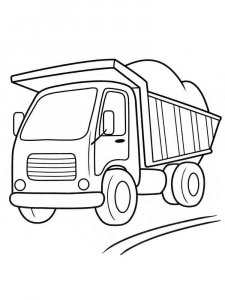Dump Truck coloring page 16 - Free printable