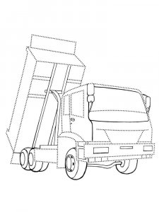 Dump Truck coloring page 24 - Free printable
