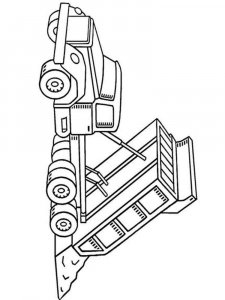 Dump Truck coloring page 4 - Free printable