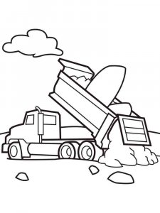 Dump Truck coloring page 7 - Free printable