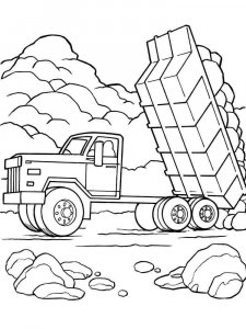 Dump Truck coloring page 9 - Free printable
