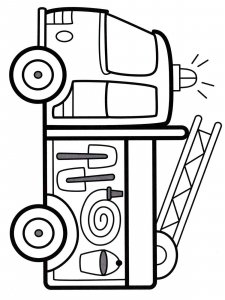 Fire Truck coloring page 32 - Free printable