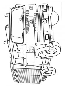 Fire Truck coloring page 33 - Free printable