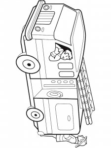 Fire Truck coloring page 34 - Free printable