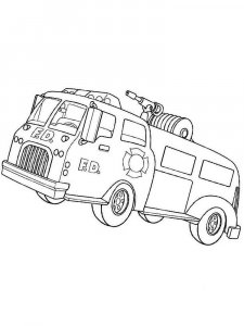 Fire Truck coloring page 37 - Free printable