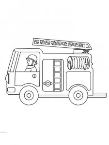 Fire Truck coloring page 38 - Free printable