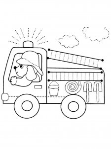 Fire Truck coloring page 39 - Free printable