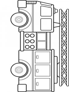 Fire Truck coloring page 12 - Free printable