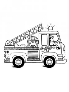 Fire Truck coloring page 21 - Free printable