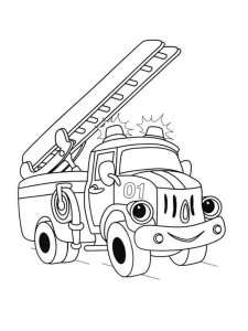 Fire Truck coloring page 26 - Free printable