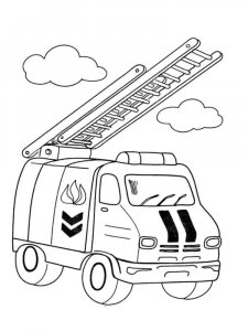 Fire Truck coloring page 28 - Free printable