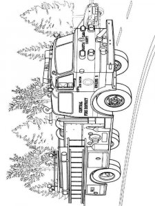Fire Truck coloring page 6 - Free printable