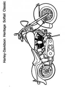 Harley Davidson coloring page 10 - Free printable