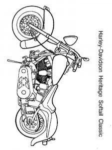 Harley Davidson coloring page 3 - Free printable