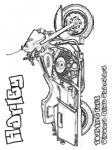 Harley Davidson coloring page 7 - Free printable