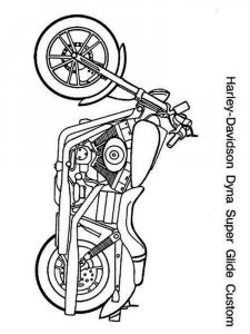 Harley Davidson coloring page 9 - Free printable