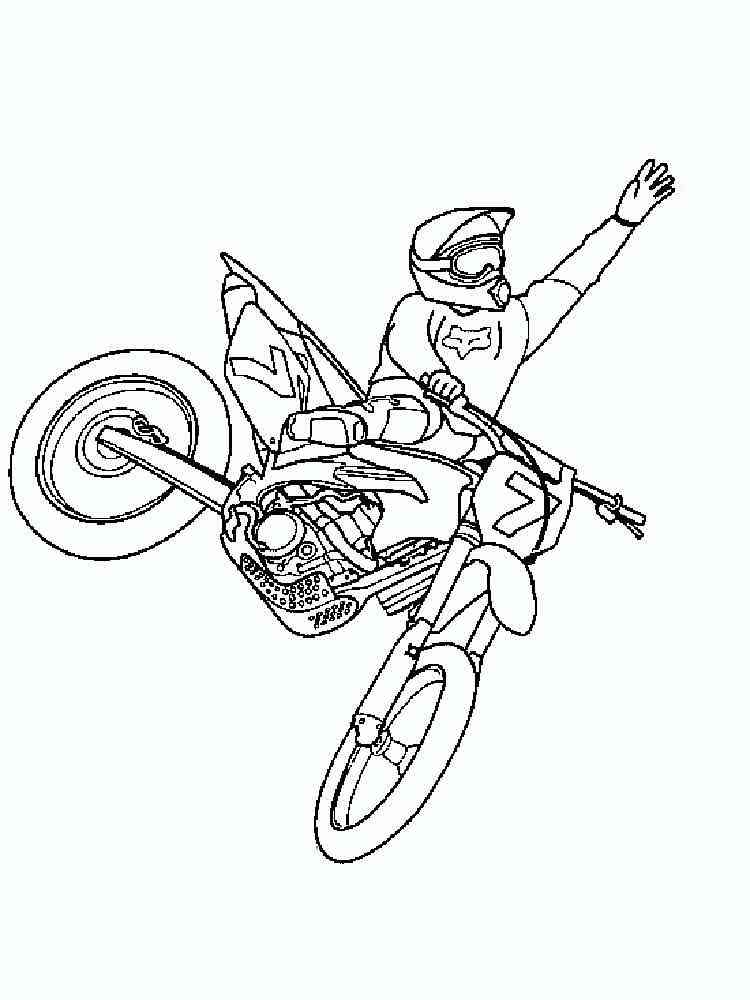 Motocross Rider Free Printable