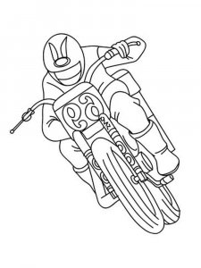 Motocross coloring page 1 - Free printable
