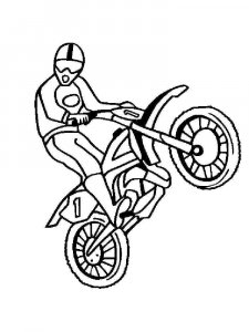 Motocross coloring page 12 - Free printable
