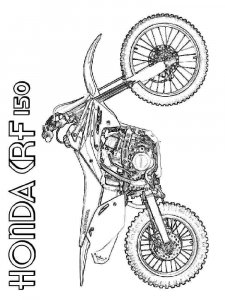 Motocross coloring page 2 - Free printable