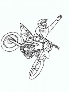 Motocross coloring page 4 - Free printable