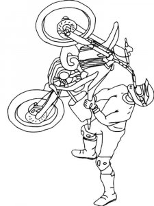 Motocross coloring page 5 - Free printable
