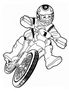 Motocross coloring page 6 - Free printable