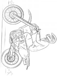 Motocross coloring page 7 - Free printable