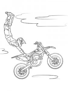 Motocross coloring page 9 - Free printable