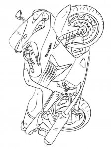 Motorcycle coloring page 45 - Free printable