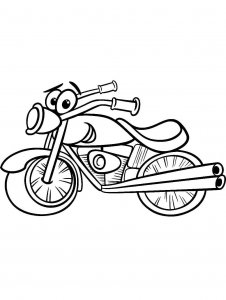 Motorcycle coloring page 46 - Free printable
