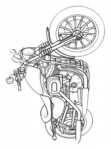 Motorcycle coloring page 39 - Free printable
