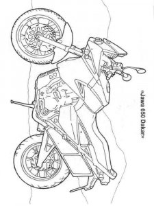 Motorcycle coloring page 1 - Free printable