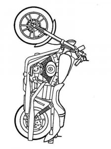 Motorcycle coloring page 12 - Free printable