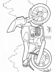 Motorcycle coloring page 14 - Free printable